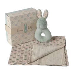 Maileg |  Konijn Rammelaar Set - Mint