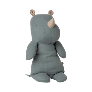 Maileg | Safari friends, Rhino, Medium - Dusty blue