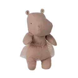 Maileg |  Safari friends, Hippo w. skirt, Small - Soft rose