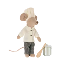 Maileg | Souris de chef avec marmite et cuillère
