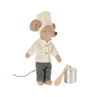 Maileg | Chef mouse w. soup pot and spoon