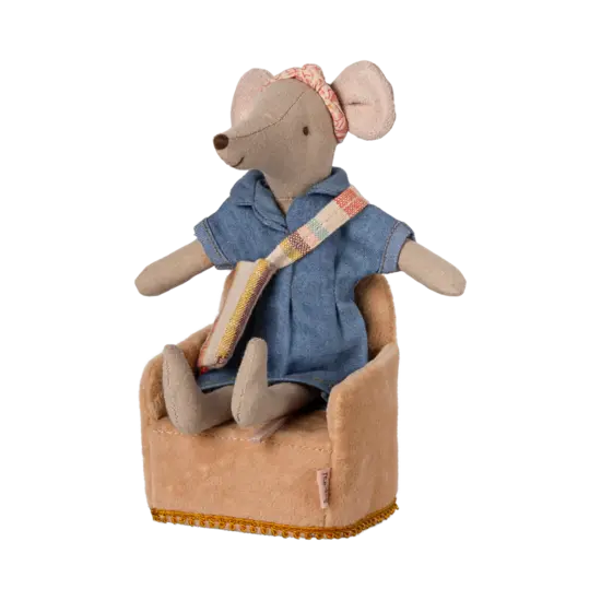 Maileg Maileg | Chaise pliante, Souris - Poudre