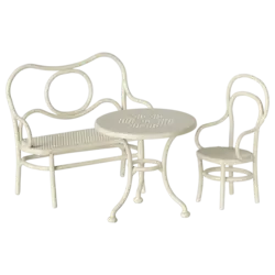 Maileg | Café set, Mouse, Small - Off white