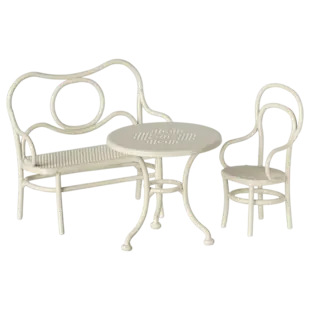 Maileg | Café set, Mouse, Small - Off white