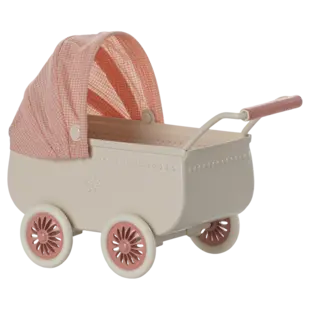 Maileg | Kinderwagen, Maus - Koralle