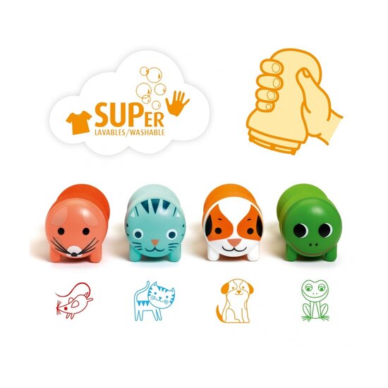 Djeco Djeco | Selbstfärbestempel + 18 M