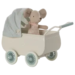 Maileg | Kinderwagen mit Babymaus - Minze