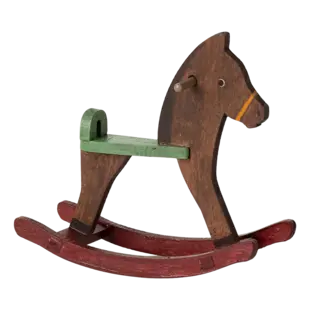 Maileg | Schaukelpferd, Maus - Dunkelbraun