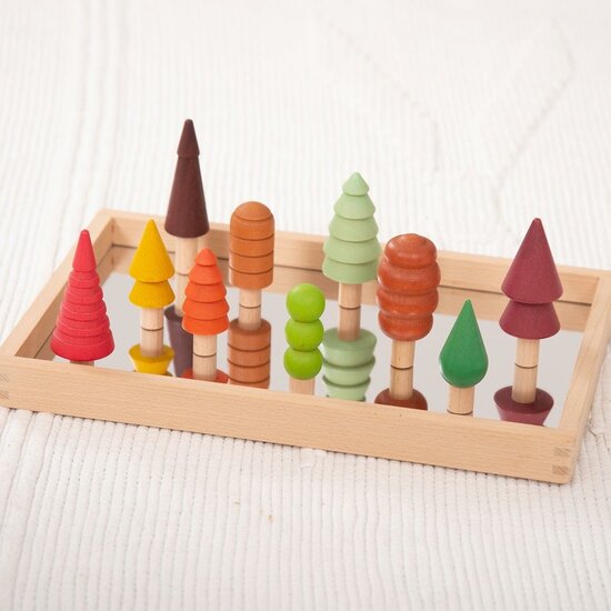 Tickit Tickit | Petit plateau miroir en bois