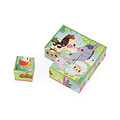 Janod Janod | 9 Farm  Animal Thiemed Cardboard Blocks