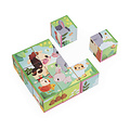 Janod Janod | 9 Farm  Animal Thiemed Cardboard Blocks