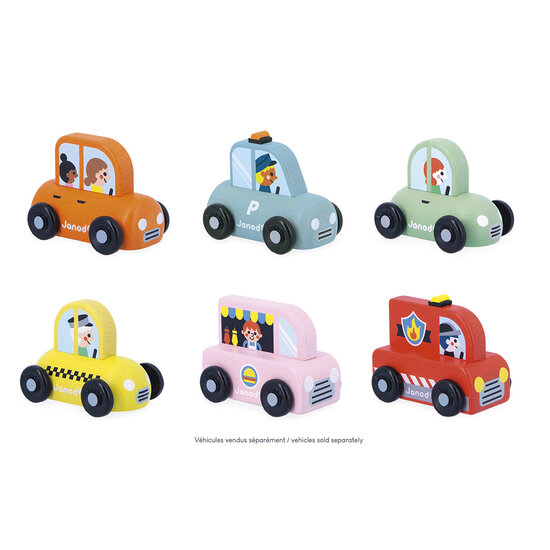 Janod Janod | Cross Roads - Familienauto aus Holz Stadt