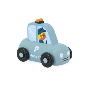 Janod | Cross Roads - City Wooden Police Car