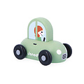 Janod Janod | Cross Roads - Voiture verte en bois Ville