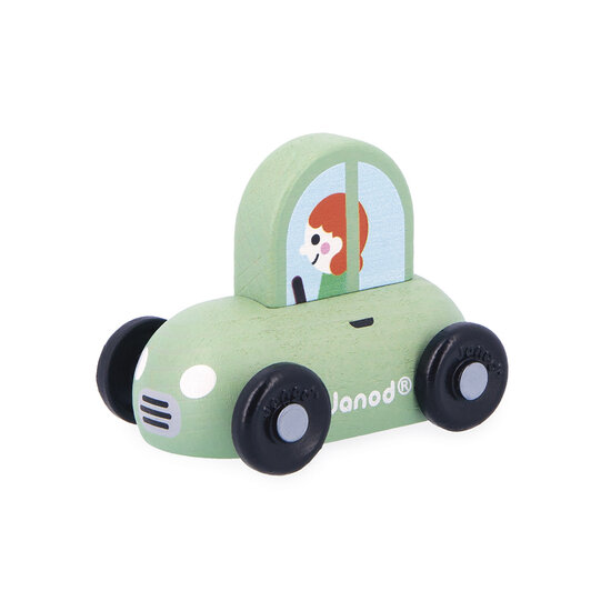 Janod Janod | Cross Roads - Grünes Auto aus Holz Stadt