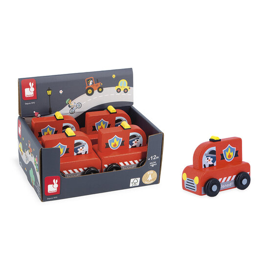 Janod Janod | Cross Roads - Camion de pompiers en bois Ville
