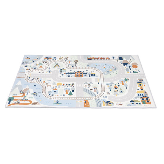 Janod Janod | Cross Roads - Mountain Valley Playmat with circuit