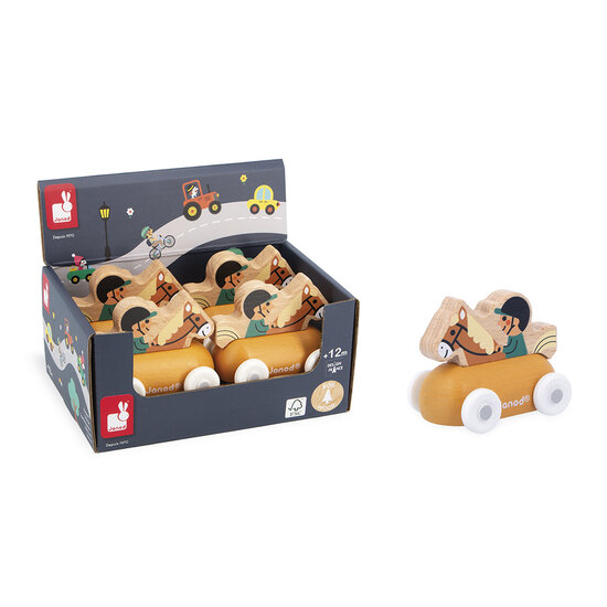 Janod Janod | Cross Roads - Reiterauto aus Holz Weißes Tal