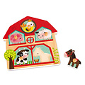 Janod Janod | Puzzle musical Copains Ferme 5 pcs (bois)