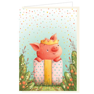 Mail-Box | Carte de vœux Barbara Denef Party Pig