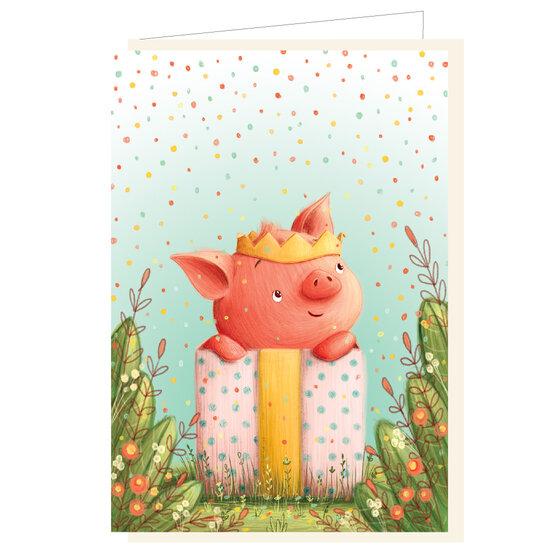 Mail-Box Mail-Box | Greeting card Barbara Denef Party Pig