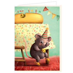 Mail-Box | Greeting card Barbara Denef Mouse On A Party