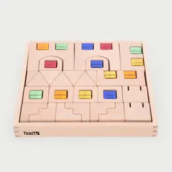 Tickit | Houten Bouwstenen Met Edelstenen