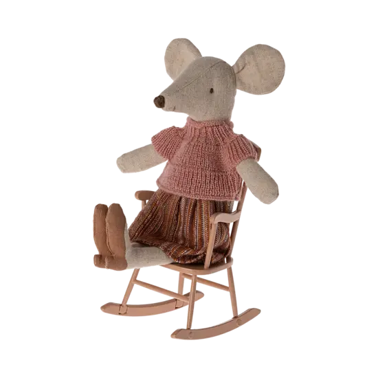 Maileg Maileg | Rocking chair, Mouse - Dark Powder