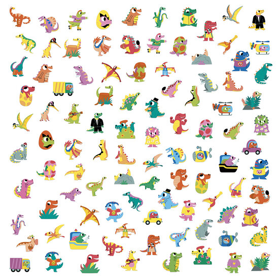 Janod Janod | Dinosaur stickers x100