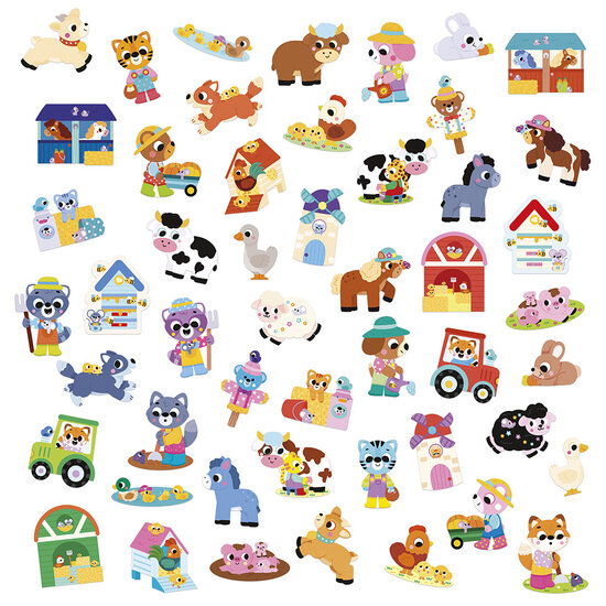 Janod Janod | Large Stickers Farm Animals x50