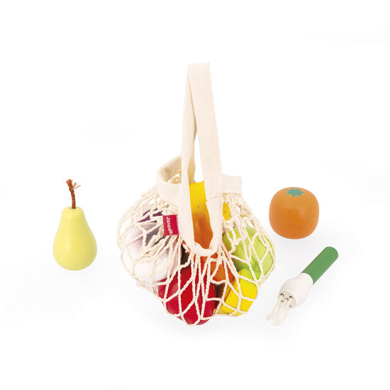Janod Janod | Set of 12 Fruits and Vegetables Net Shiny Grandma