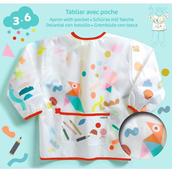 Djeco Djeco | Apron With Bag - Stickers and Pencils