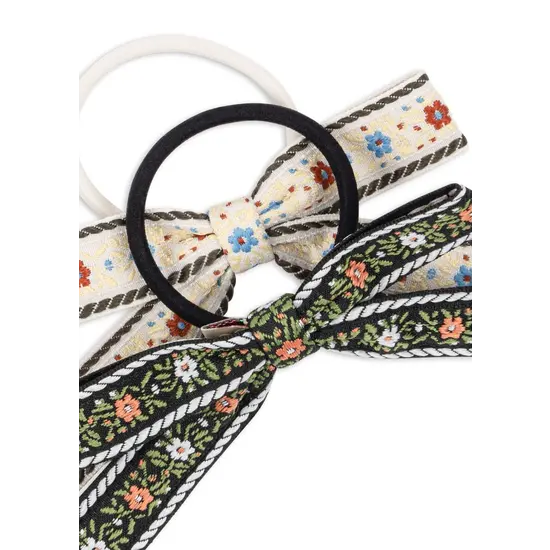 Konges Slojd Konges Slojd | Bow Elastic Beige/Black 2pack