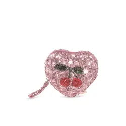 Konges Slojd | Portefeuille à paillettes en forme de cœur Mellow Rose