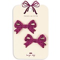 Konges Slojd Konges Slojd | Set of 2 Hair Clips Pearly Bow Sangria