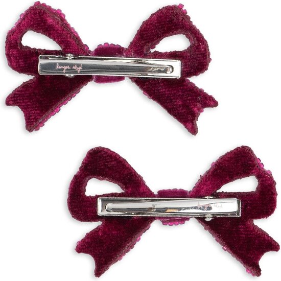 Konges Slojd Konges Slojd | Set Van 2 Haarclips parelmoer Strik Sangria