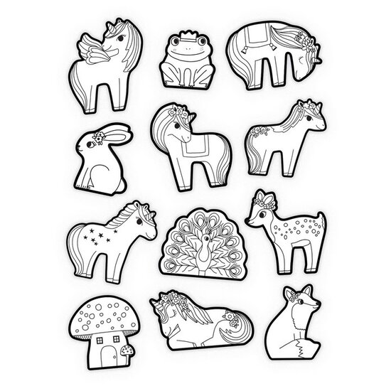 Crocodile Creek Crocodile Creek | Stickers Om In Te Kleuren - Eenhoorns