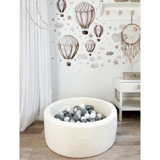 Moje Moje | Piscine à balles Teddy blanche 90 x 30 + balles