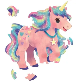 Crocodile Creek | Jumbo Shaped Puzzle, 48 pièces - Licorne