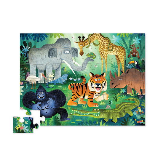 Crocodile Creek Crocodile Creek | Floor Puzzle, 36 Pieces - Wild Kingdom