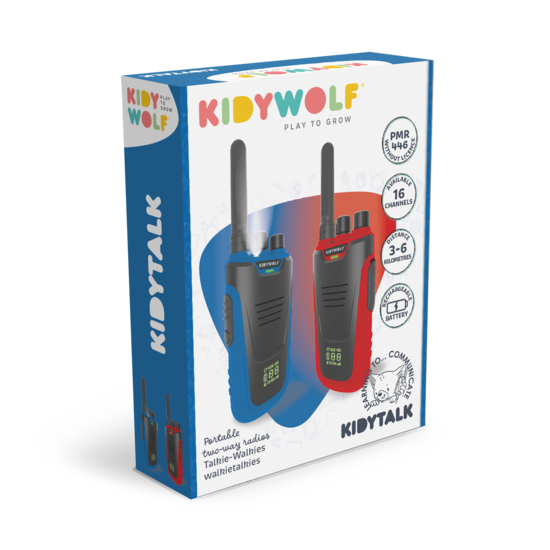 Kidywolf Kidywolf Walkie-Talkie Kidytalk blue-red