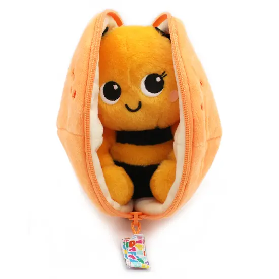 Les déglingos | Flipetz - Buzzet the bee/tangerine plush toy