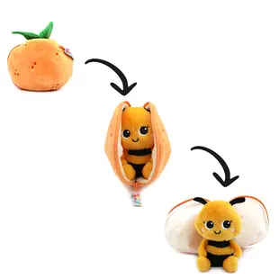 Les déglingos | Flipetz - Peluche Buzzet l'abeille/tangerine