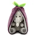 Les déglingos | Flipetz - Pluche Knuffel Fluweel De Olifant/Aubergine