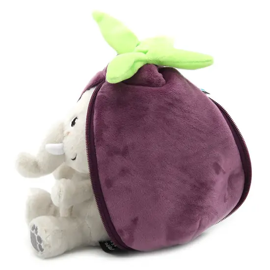 Les déglingos | Flipetz - Velvet the elephant/aubergine soft toy