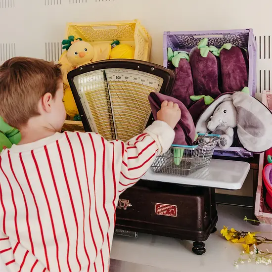 Les déglingos | Flipetz - Pluche Knuffel Fluweel De Olifant/Aubergine