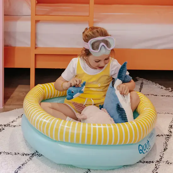 Les déglingos | Les Ptipotos - Peluche Tofou dauphin mère et son bébé bleu