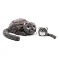 Les déglingos | Les Ptipotos - Miaou the cat plush mom and her grey baby