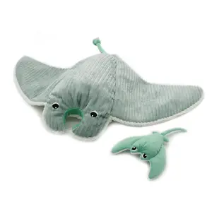 Les déglingos | Les Ptipotos - Plush Mantalou the manta ray mother and baby mint