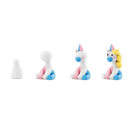 Hey Clay Hey Clay | Boetseerklei  Regenboog Eenhoorn - Lighty